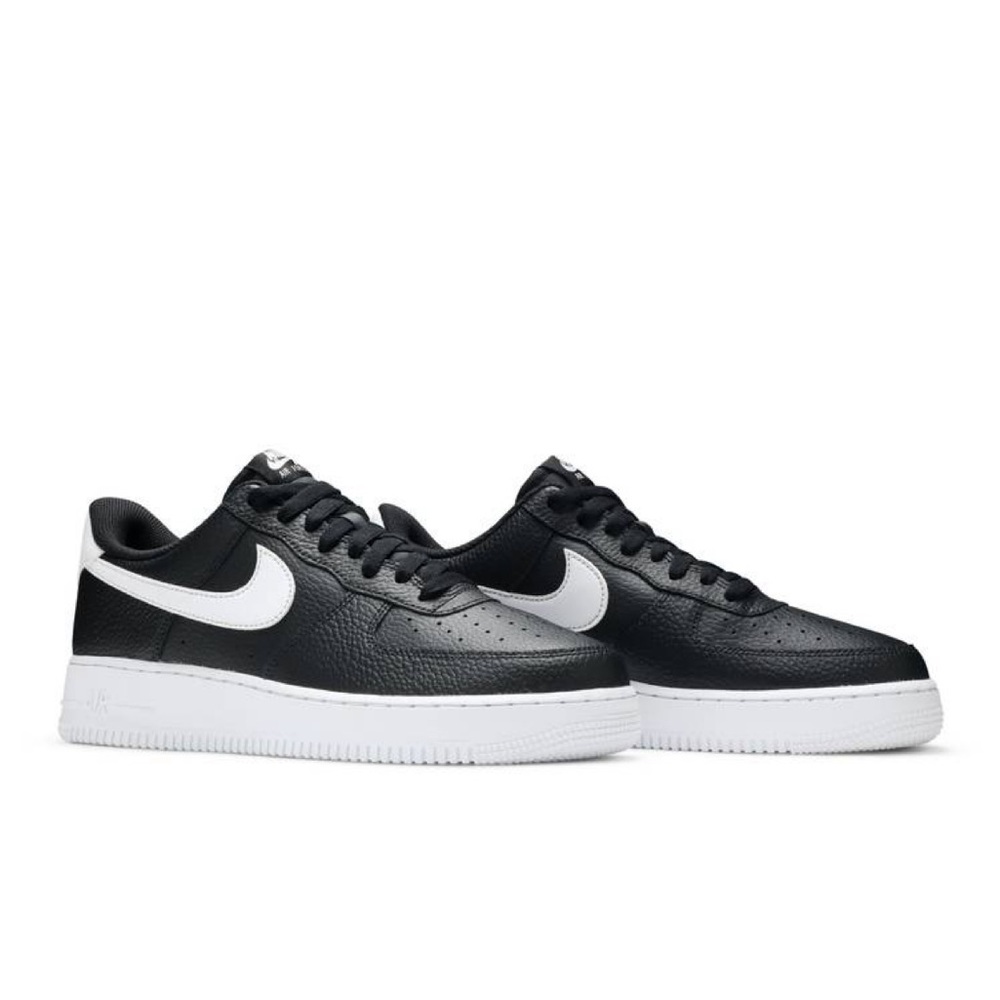 Nike Air Force 1 Low '07 "Black White Pebbled Leather" CT2302-002 NEW